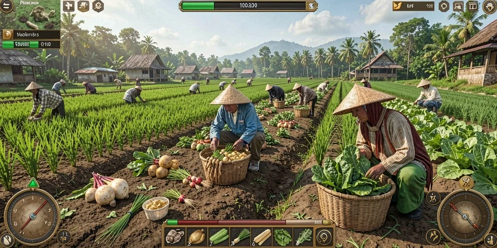Gambar antarmuka permainan yang menarik dan responsif.
