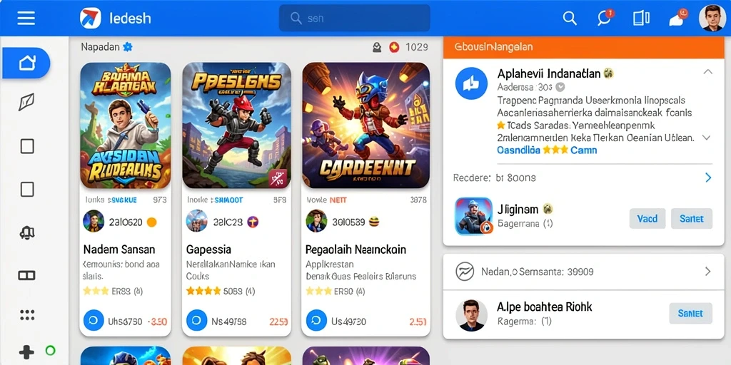 Ilustrasi tema slot yang berwarna-warni dan ceria.